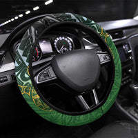 Cook Islands Rugby Kuki Avaiki Steering Wheel Cover Tribal Turtle - Polynesian Pride