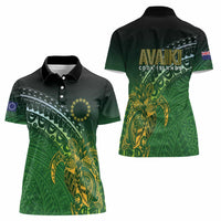 Cook Islands Rugby Kuki Avaiki Women Polo Shirt Tribal Turtle - Polynesian Pride