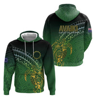 Cook Islands Rugby Kuki Avaiki Zip Hoodie Tribal Turtle - Polynesian Pride