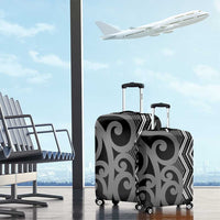 Maori Taniko Patterns Luggage Cover Black Patiki Motifs Mix Whakairo Ngaru