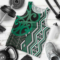 Maori Taniko Patterns Men Tank Top Pounamu Patiki Motifs Mix Whakairo Ngaru