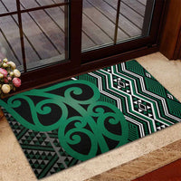 Maori Taniko Patterns Rubber Doormat Pounamu Patiki Motifs Mix Whakairo Ngaru LT7 - Polynesian Pride