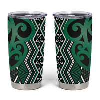 Maori Taniko Patterns Tumbler Cup Pounamu Patiki Motifs Mix Whakairo Ngaru