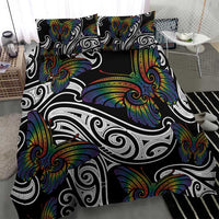 Aotearoa Takatapui Pride Bedding Set Rainbow Butterfly - Free To Love