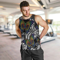 Aotearoa Takatapui Pride Men Tank Top Rainbow Butterfly - Free To Love