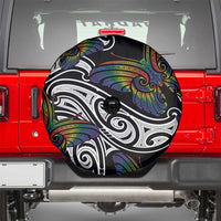 Aotearoa Takatapui Pride Spare Tire Cover Rainbow Butterfly - Free To Love LT7 - Polynesian Pride