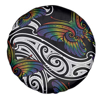 Aotearoa Takatapui Pride Spare Tire Cover Rainbow Butterfly - Free To Love LT7 - Polynesian Pride