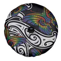 Aotearoa Takatapui Pride Spare Tire Cover Rainbow Butterfly - Free To Love LT7 - Polynesian Pride
