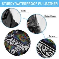 Aotearoa Takatapui Pride Spare Tire Cover Rainbow Butterfly - Free To Love LT7 - Polynesian Pride