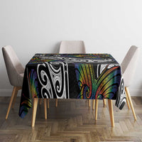 Aotearoa Takatapui Pride Tablecloth Rainbow Butterfly - Free To Love