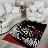 New Zealand Darts Personalised Area Rug Silver Fern Dynamic