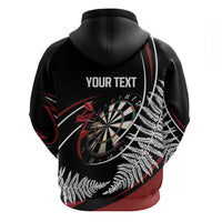 New Zealand Darts Personalised Hoodie Silver Fern Dynamic