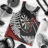 New Zealand Darts Personalised Men Tank Top Silver Fern Dynamic