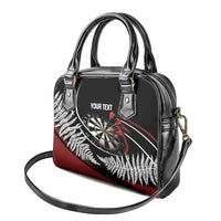 New Zealand Darts Personalised Shoulder Handbag Silver Fern Dynamic LT7 - Polynesian Pride