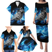 Maori Matariki Te Araroa Paikea Starry Family Matching Puletasi and Hawaiian Shirt Tangaroa Whakatauki LT7 - Polynesian Pride