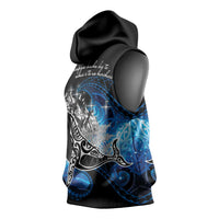 Maori Matariki Te Araroa Paikea Starry Sleeveless Hoodie Tangaroa Whakatauki LT7 - Polynesian Pride