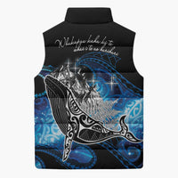 Maori Matariki Te Araroa Paikea Starry Sleeveless Puffer Jacket Tangaroa Whakatauki LT7 - Polynesian Pride