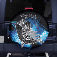 Maori Matariki Te Araroa Paikea Starry Spare Tire Cover Tangaroa Whakatauki LT7 No hole Black - Polynesian Pride