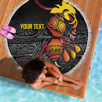 Personalized Papua New Guinea Milne Bay Beach Blanket Bagi Necklace Mix Lime Pot Grunge
