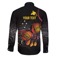 Personalized Papua New Guinea Milne Bay Family Matching Off The Shoulder Long Sleeve Dress and Hawaiian Shirt Bagi Necklace Mix Lime Pot Grunge