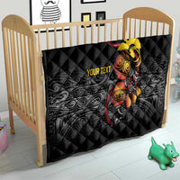 Personalized Papua New Guinea Milne Bay Quilt Bagi Necklace Mix Lime Pot Grunge