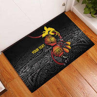 Personalized Papua New Guinea Milne Bay Rubber Doormat Bagi Necklace Mix Lime Pot Grunge