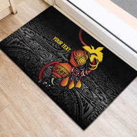 Personalized Papua New Guinea Milne Bay Rubber Doormat Bagi Necklace Mix Lime Pot Grunge