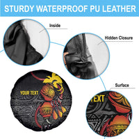 Personalized Papua New Guinea Milne Bay Spare Tire Cover Bagi Necklace Mix Lime Pot Grunge LT7 - Polynesian Pride