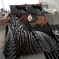 Aotearoa Maori - Australia Indigenous Bedding Set Koiri Whakairo Mix Aboriginal Art - Polynesian Pride
