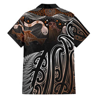 Aotearoa Maori - Australia Indigenous Family Matching Off Shoulder Maxi Dress and Hawaiian Shirt Koiri Whakairo Mix Aboriginal Art - Polynesian Pride