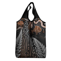 Aotearoa Maori - Australia Indigenous Grocery Bag Koiri Whakairo Mix Aboriginal Art - Polynesian Pride