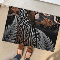 Aotearoa Maori - Australia Indigenous Rubber Doormat Koiri Whakairo Mix Aboriginal Art - Polynesian Pride