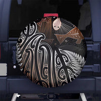 Aotearoa Maori - Australia Indigenous Spare Tire Cover Koiri Whakairo Mix Aboriginal Art - Polynesian Pride
