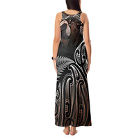 Aotearoa Maori - Australia Indigenous Tank Maxi Dress Koiri Whakairo Mix Aboriginal Art - Polynesian Pride