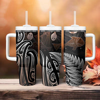 Aotearoa Maori - Australia Indigenous Tumbler With Handle Koiri Whakairo Mix Aboriginal Art - Polynesian Pride