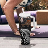 Aotearoa Maori - Australia Indigenous Tumbler With Handle Koiri Whakairo Mix Aboriginal Art - Polynesian Pride