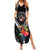Personalised Polynesian Dog Summer Maxi Dress Rottweiler With Polynesia Pattern Curve Style LT7 Women Black - Polynesian Pride