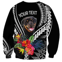 Personalised Polynesian Dog Sweatshirt Rottweiler With Polynesia Pattern Curve Style LT7 - Polynesian Pride