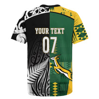 Custom Rugby South Africa New Zealand Greatest Rivals Rugby Jersey Tribal Motifs LT7 - Polynesian Pride