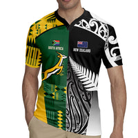 Custom Rugby South Africa New Zealand Greatest Rivals Rugby Jersey Tribal Motifs LT7 - Polynesian Pride