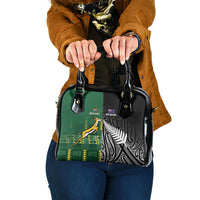 Rugby South Africa New Zealand Greatest Rivals Shoulder Handbag Tribal Motifs LT7 One Size Multicolor - Polynesian Pride