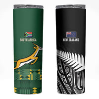 Rugby South Africa New Zealand Greatest Rivals Skinny Tumbler Tribal Motifs LT7 Multicolor - Polynesian Pride