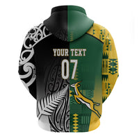 Custom Rugby South Africa New Zealand Greatest Rivals Zip Hoodie Tribal Motifs LT7 - Polynesian Pride
