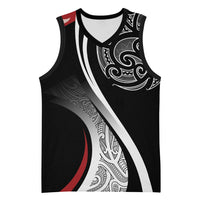Aotearoa Maori Rugby Custom Basketball Jersey Kapa O Pango LT7 Unisex Black - Polynesian Pride