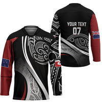 Aotearoa Maori Rugby Custom Hockey Jersey Kapa O Pango LT7 - Polynesian Pride
