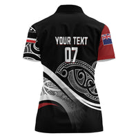Aotearoa Maori Rugby Custom Women Polo Shirt Kapa O Pango LT7 - Polynesian Pride