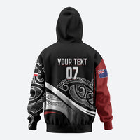 Aotearoa Maori Rugby Custom Zip Hoodie Kapa O Pango LT7 - Polynesian Pride