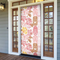 Christmas Aloha Hawaii Tiki Door Cover Hibiscus Spring Colors - Polynesian Pride