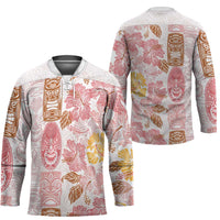 Christmas Aloha Hawaii Tiki Hockey Jersey Hibiscus Spring Colors - Polynesian Pride
