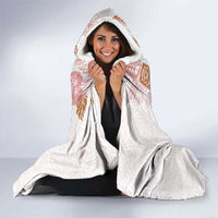 Christmas Aloha Hawaii Tiki Hooded Blanket Hibiscus Spring Colors - Polynesian Pride